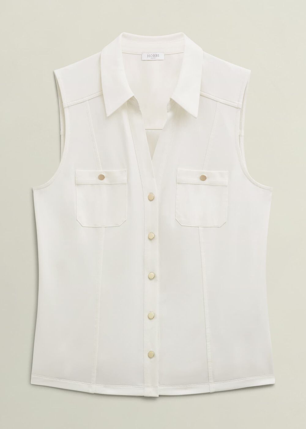 Sasha Jersey Shirt, Ivory, hi-res