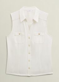 Sasha Jersey Shirt, Ivory, hi-res