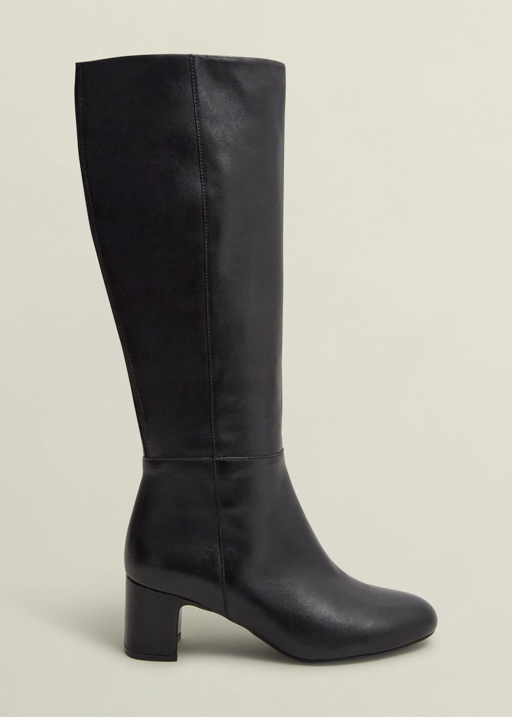 Caroline Knee Boots, Black, hi-res