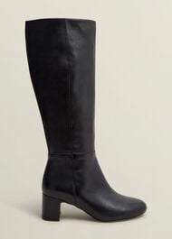 Caroline Knee Boots, Black, hi-res