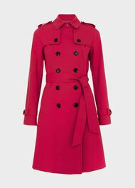 Saskia Shower Resistant Trench Coat, Cerise Pink, hi-res