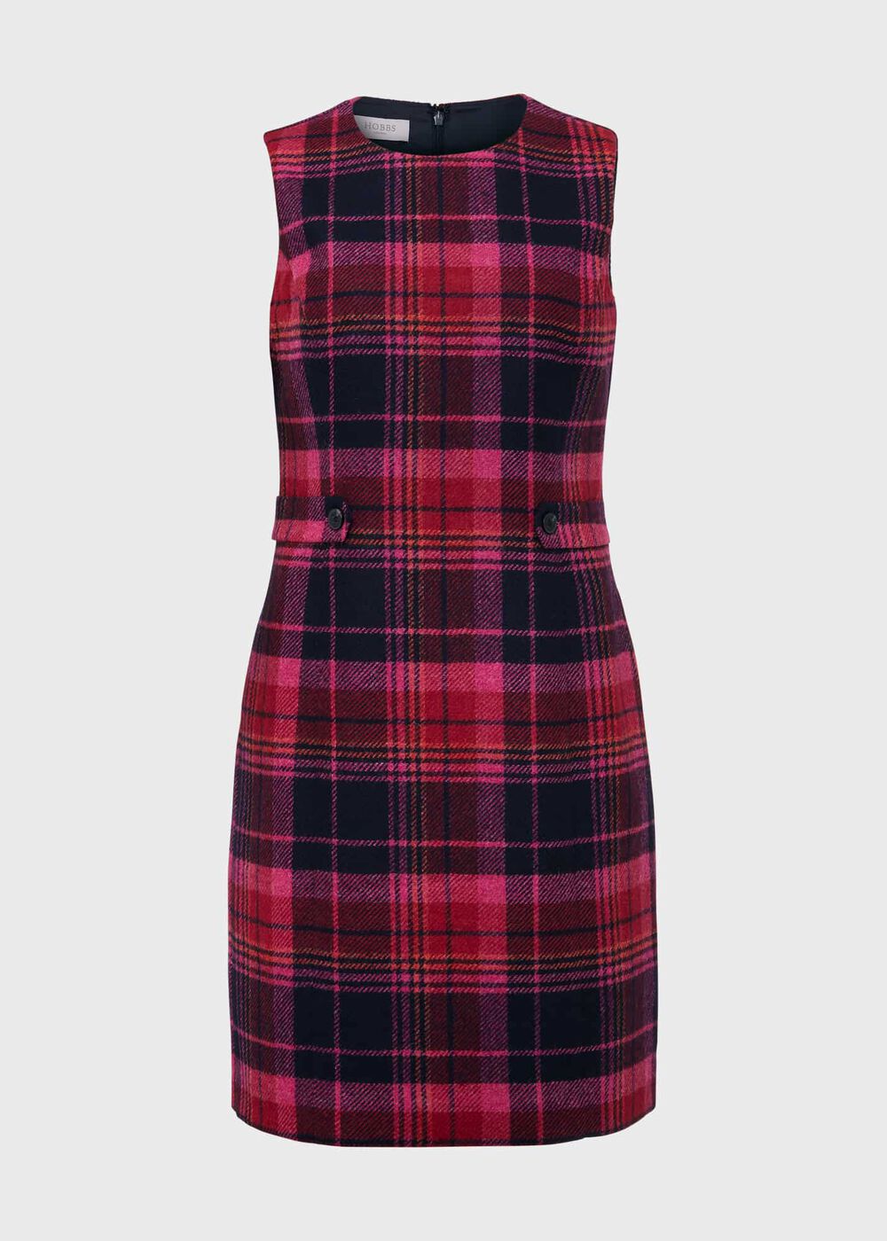 Sariah Wool Dress, Pink Navy Multi, hi-res