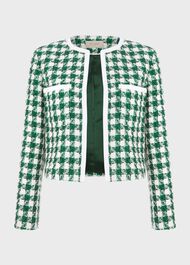 Genevieve Cotton Blend Jacket, Green Ivory, hi-res