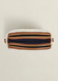Carlton Shearling Crossbody Bag, Tan, hi-res