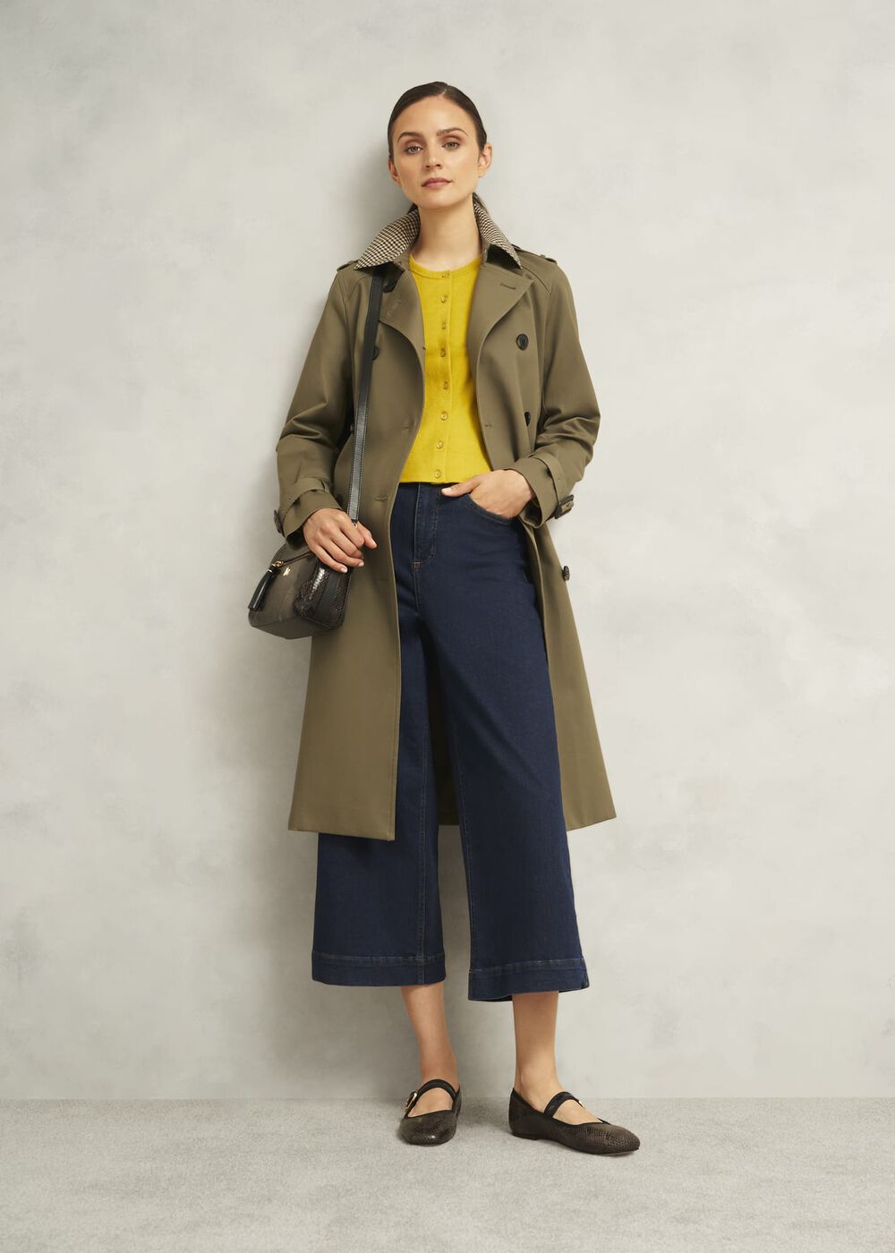 Michelle Cotton Cardigan, Gold Chartreuse, hi-res