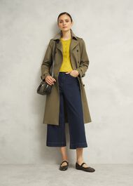 Michelle Cotton Cardigan, Gold Chartreuse, hi-res