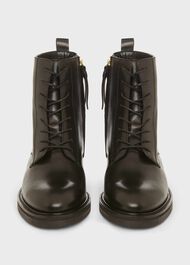 Elena Leather Ankle Boots, Black, hi-res