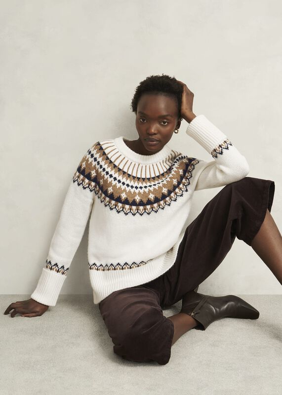 Anya Fairisle Chunky Crew Sweater