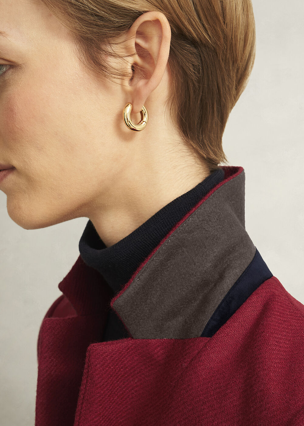 Petite Hackness Wool Jacket, Red, hi-res