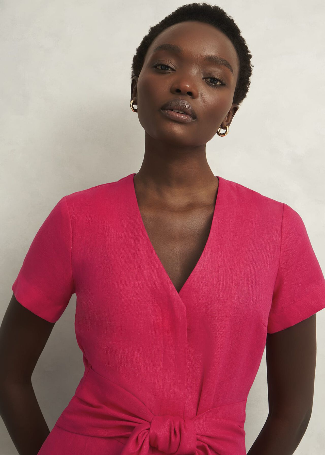 Petite Aliya Linen Jumpsuit, Zinnia Pink, hi-res