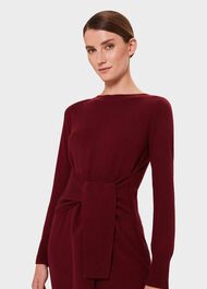 Teagan Knitted Dress With Cashmere, Merlot, hi-res