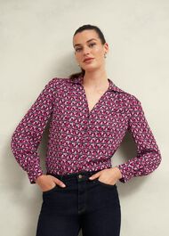 Abigail Blouse, Pink Multi, hi-res