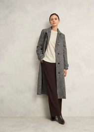 Petite Wendy Wool Blend Coat, Black Ivory, hi-res