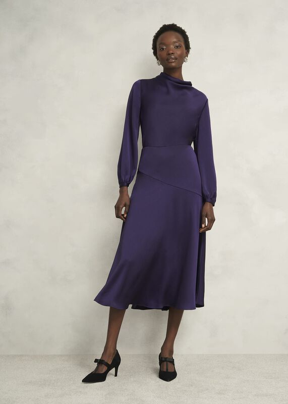 Pearl Textured Satin Dress