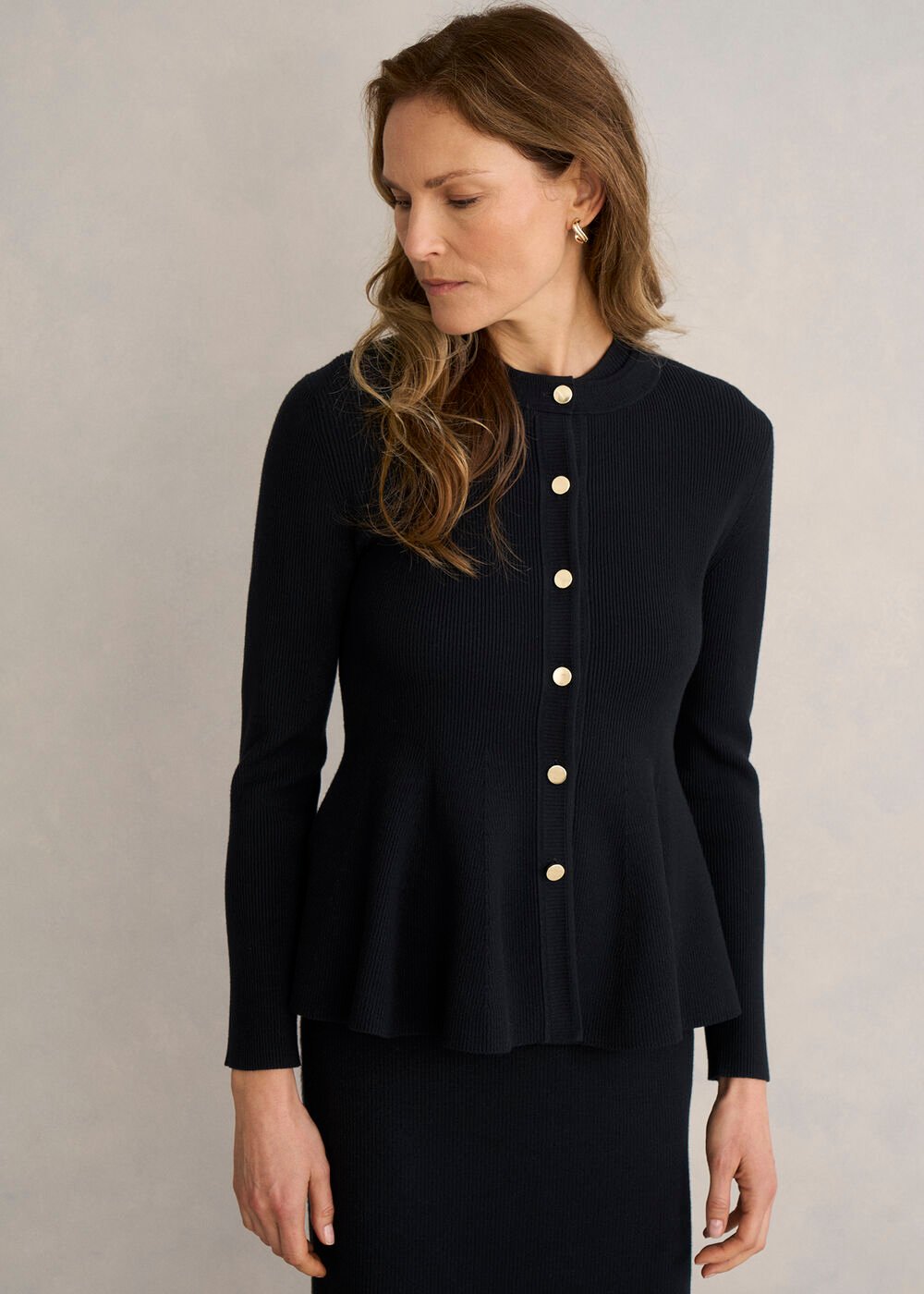 Bridget Knitted Jacket, Black, hi-res