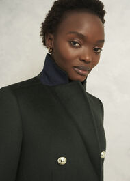 Richmond Wool Maxi Coat, Yew Green, hi-res