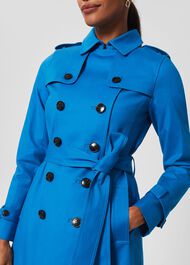 Petite Saskia Trench, Imperial Blue, hi-res