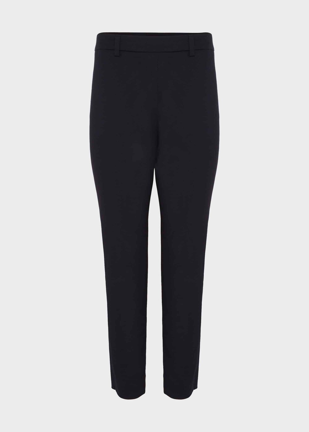 Mallory Cotton Blend Capri Trousers With Stretch, Navy, hi-res