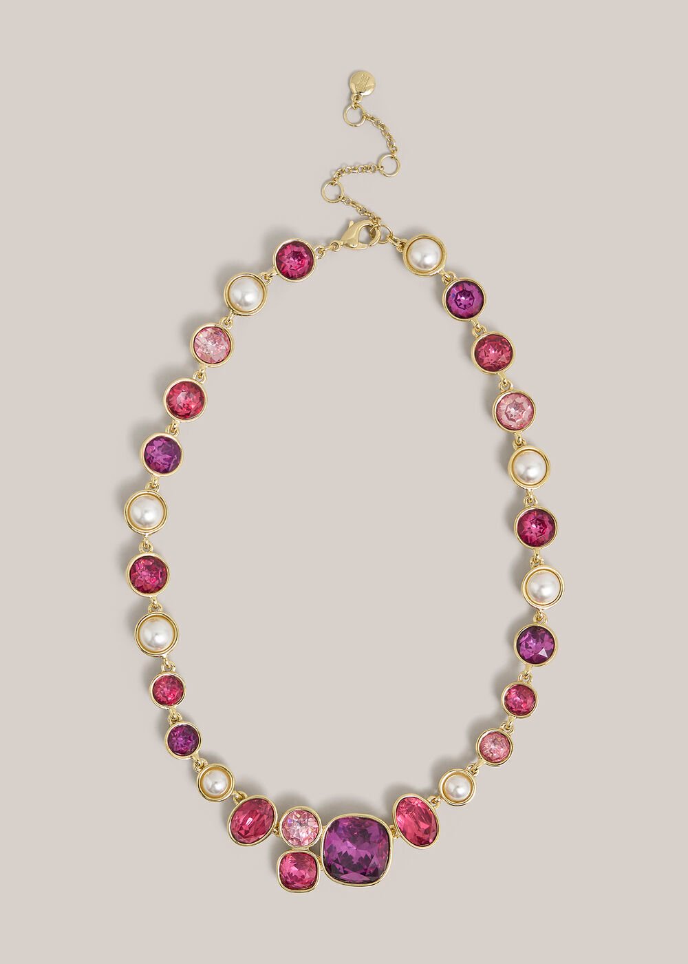 Gina Necklace, Gold Pink, hi-res