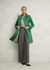 Aimee Printed Top, Green Ivory, hi-res