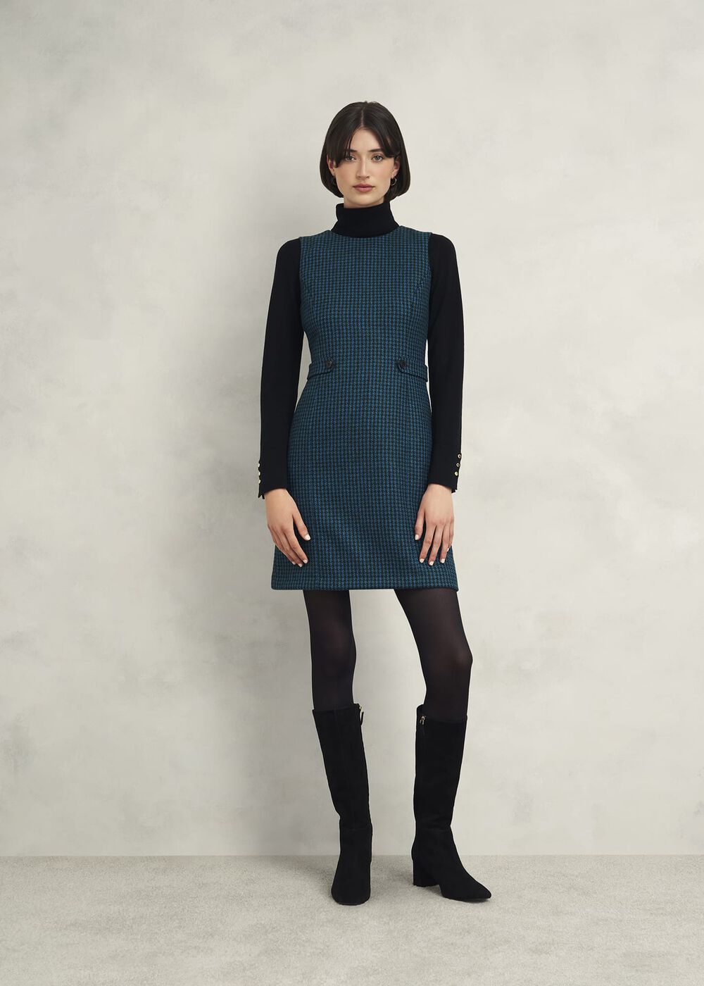 Sariah Wool Dress, Green Multi, hi-res