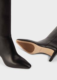 Alma Leather Knee Boots, Black, hi-res