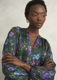 Edna Floral Top, Green Multi, hi-res