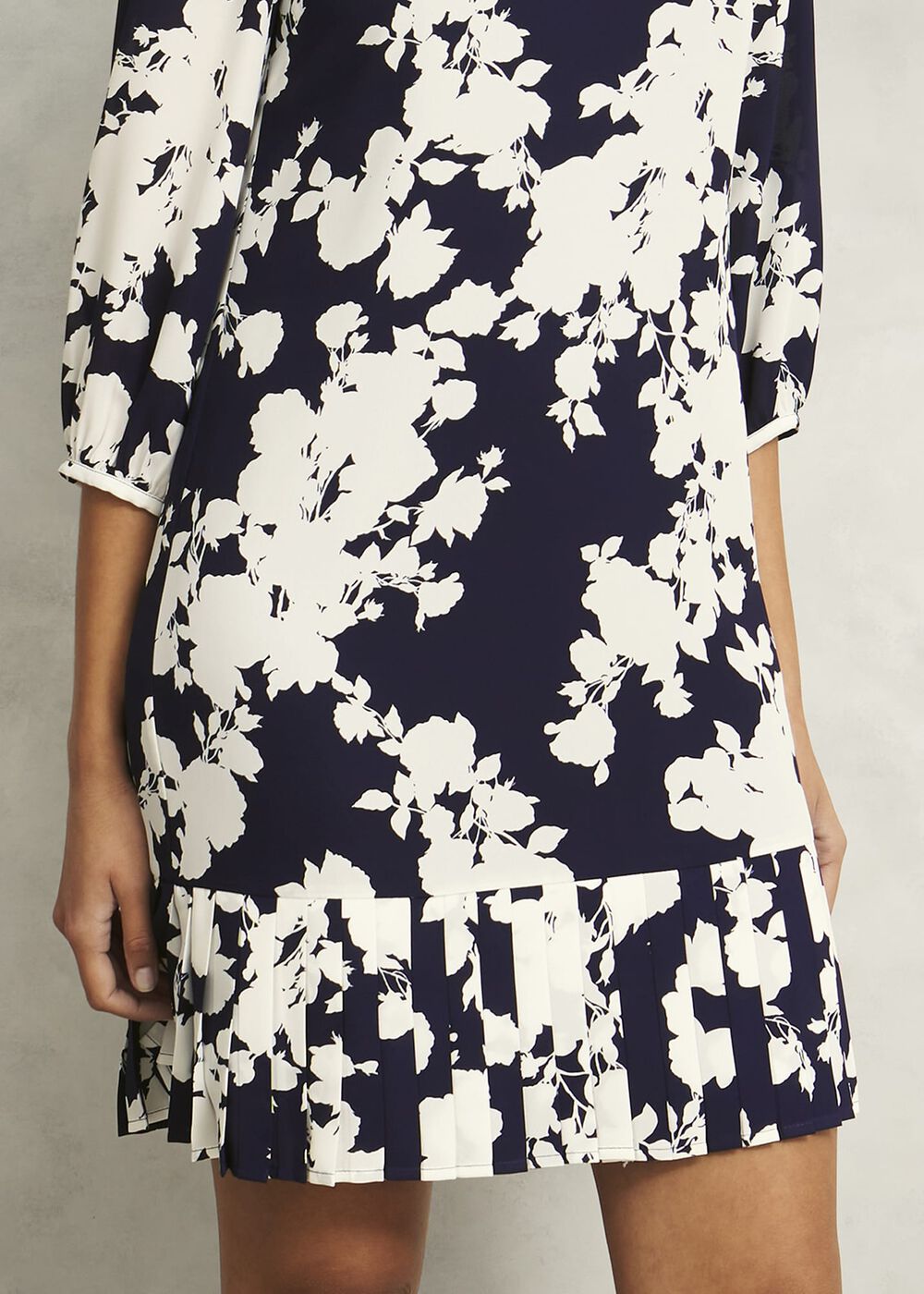 Petite Liana Floral Dress, Midnight Ivory, hi-res
