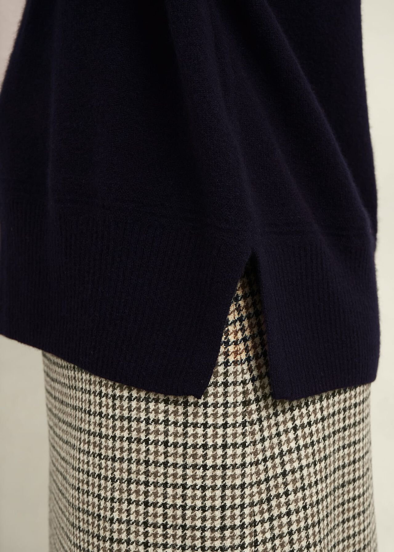 Marlena Cashmere Funnel Neck Jumper, Hobbs Navy, hi-res