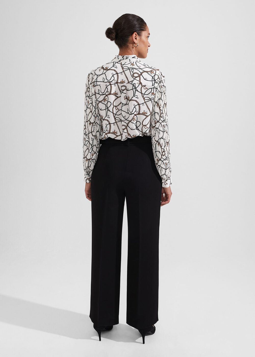 Drew Wide Trousers, Black, hi-res