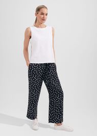 Maddy Cotton Sleeveless Top, White, hi-res