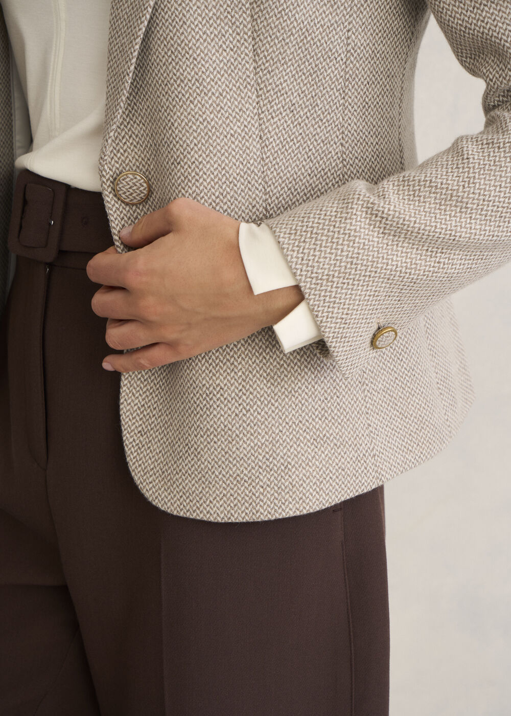 Chelsey Wool Blend Jacket, Neutral, hi-res