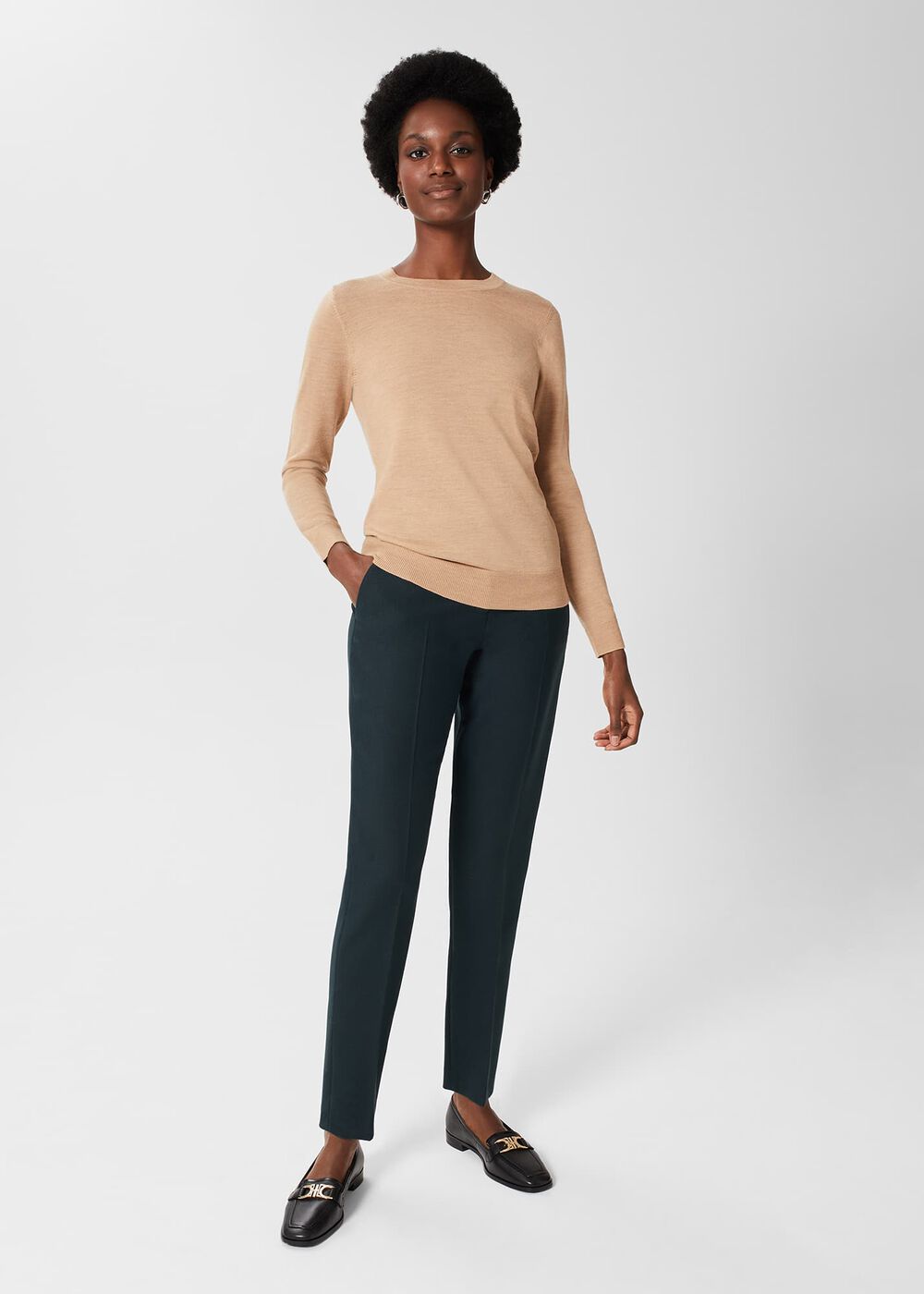 Penny Merino Wool Sweater, Camel, hi-res