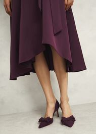 Agnes Tie Dress, Onyx Red, hi-res
