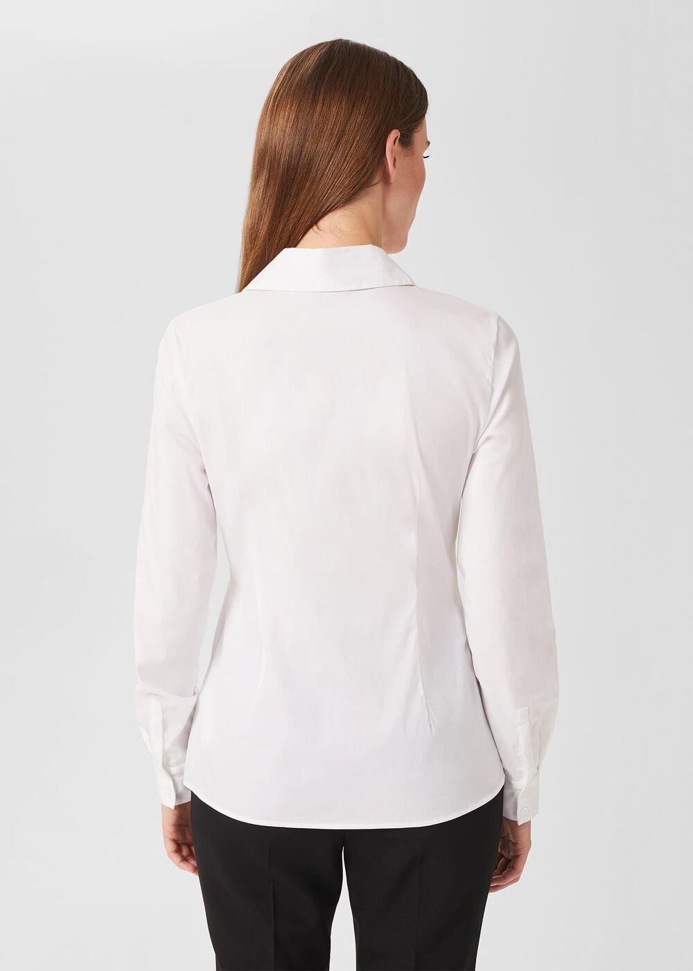 Victoria Cotton Shirt, White, hi-res