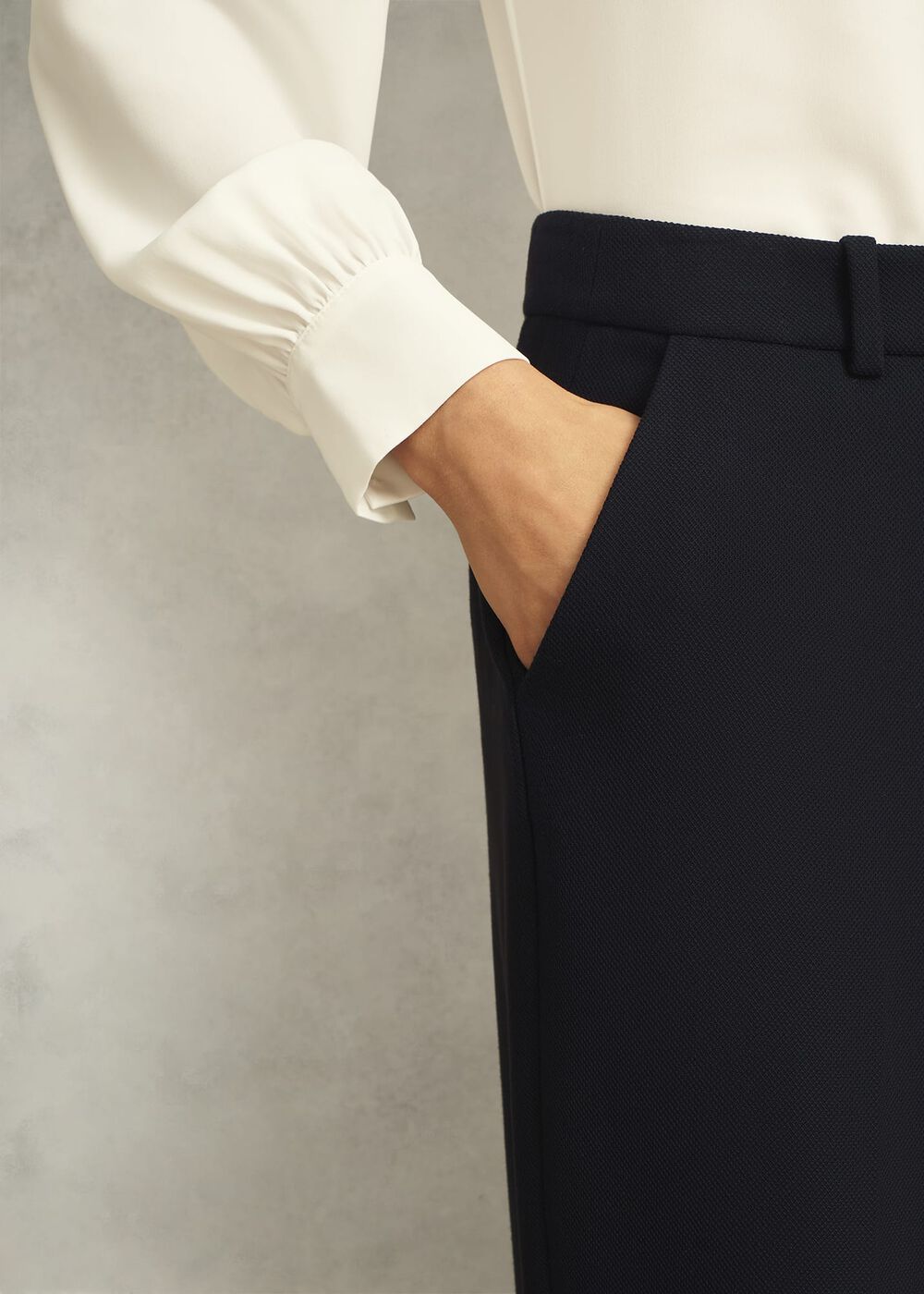 Ivy Straight Pants, Navy, hi-res