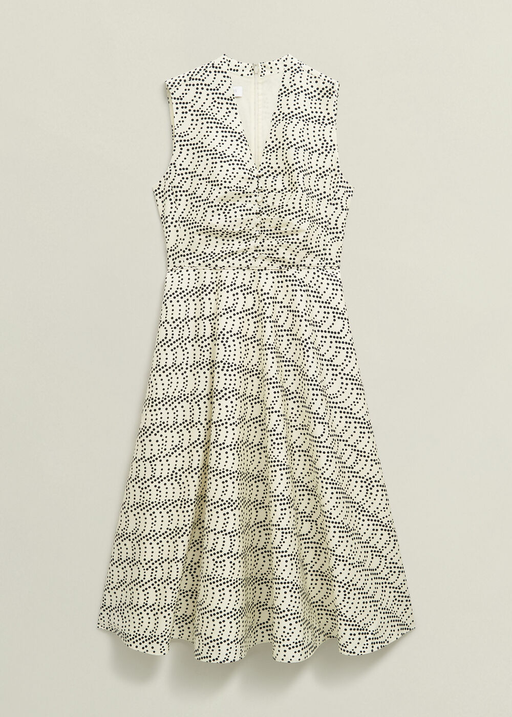 Ruthie Spot Dress, Cream Black, hi-res