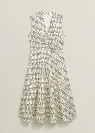 Ruthie Spot Dress, Cream Black, hi-res