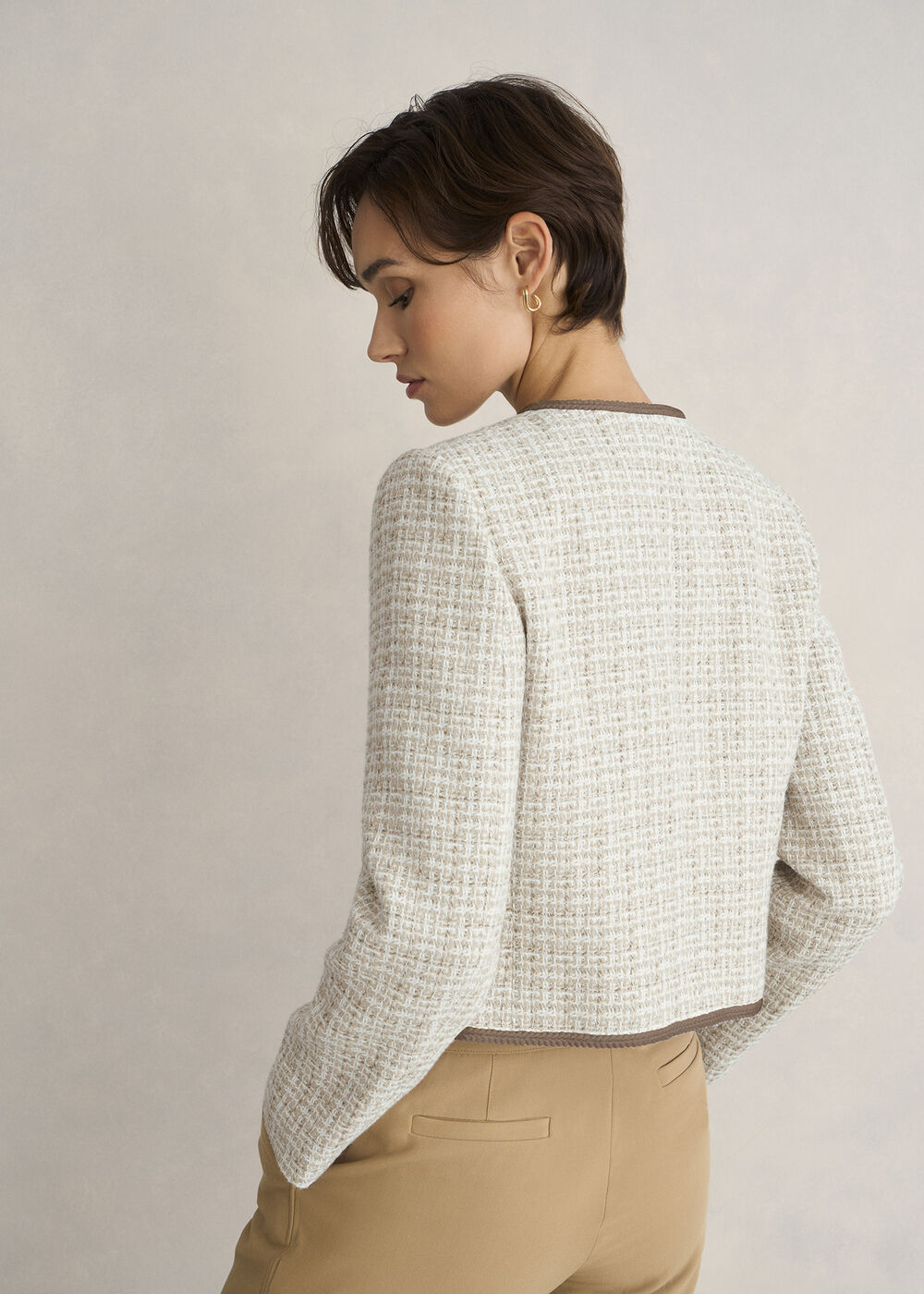 Carey Tweed Jacket, Camel Ivory, hi-res