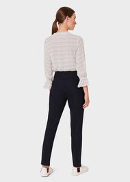 Blaire Spot Blouse, Ivory Navy, hi-res