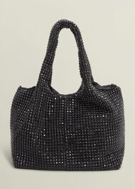 Kamala Jewelled Bag, Black, hi-res