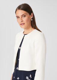 Elize Textured Jacket, Ivory, hi-res
