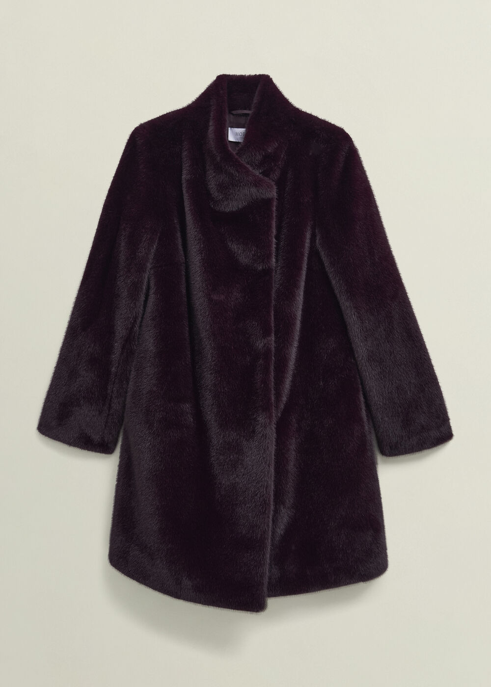Petite Tarini Faux Fur Coat, Wine, hi-res