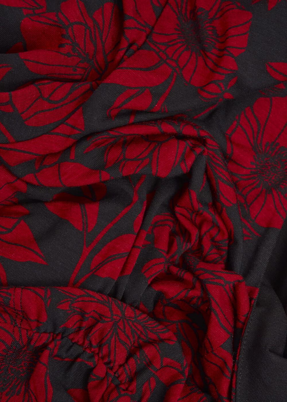 Julietta Jersey Dress, Black Red, hi-res