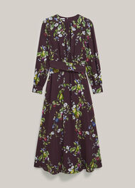 Iford Silk Dress, Onyx Red Multi, hi-res