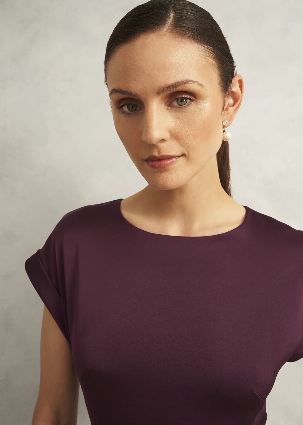 Agnes Tie Dress, Onyx Red, hi-res