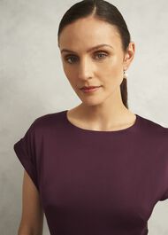 Agnes Tie Dress, Onyx Red, hi-res