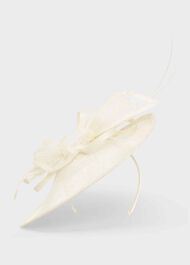Chloe Fascinator, Ivory, hi-res
