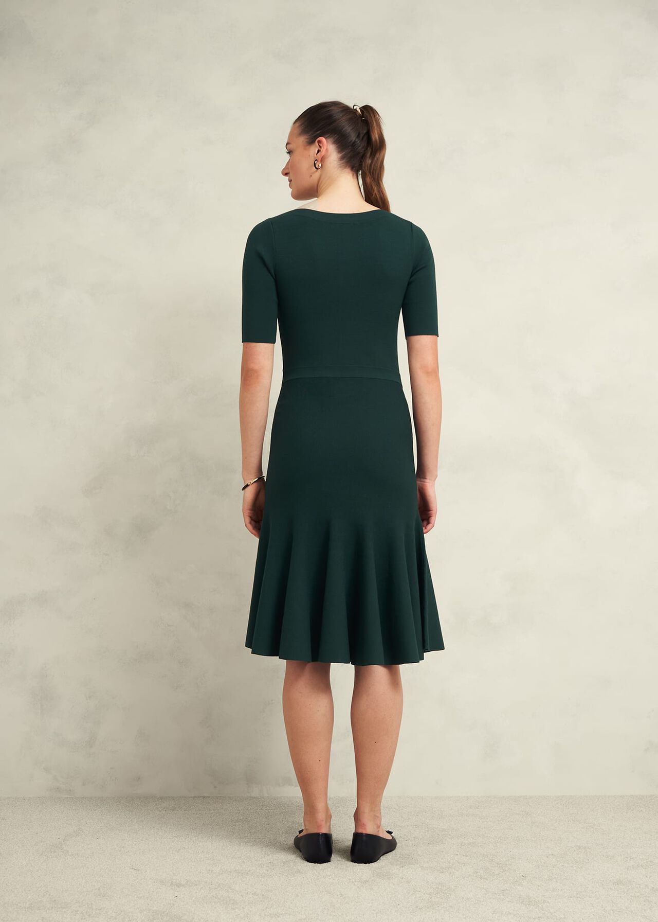 Abbie Knitted Dress, Samphire Green, hi-res