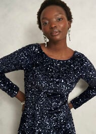 Sawyer Sequin Dress, Midnight Navy, hi-res